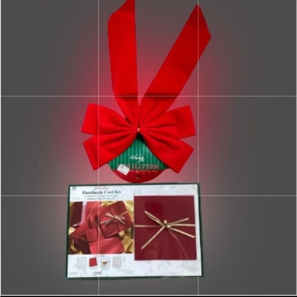 Garner Studios Holiday homemade Christmas card kit 20 count W/Wreath Bow…